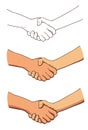 Handshake pack illustration Royalty Free Stock Photo