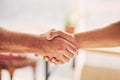 Handshake, partnership and agreement with solidarity and team, onboarding and recruitment with people. Shaking hands Royalty Free Stock Photo