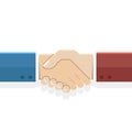 Handshake Partnership Symbol Businessman Flat Design Isolated Vector Illustration