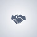 Handshake, partnership, vector best flat icon