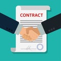 Handshake people. Contract