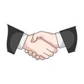 Handshake.Realtor single icon in cartoon style vector symbol stock illustration web.