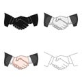 Handshake.Realtor single icon in cartoon style vector symbol stock illustration web.