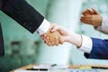 Handshake of teamwork colleagues business people after meeting, successful concept Royalty Free Stock Photo