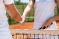 Handshake at a tennis match Royalty Free Stock Photo