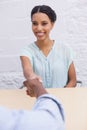 Handshake to seal a deal after a business meeting Royalty Free Stock Photo