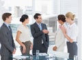 Handshake to seal a deal after a job recruitment meeting