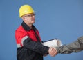 Handshake between two builders