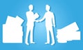 Handshake of two business men. Businessman shaking hands. Businessmen meeting. Hand shaking meeting agreement Royalty Free Stock Photo