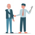 Handshake between two business persons vector isolated Royalty Free Stock Photo