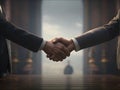 Handshake between two business professionals Royalty Free Stock Photo