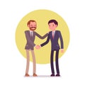 Businessmen greeting handshaking