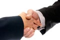 Handshake unrecognizable business man and woman Royalty Free Stock Photo