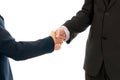 Handshake unrecognizable business man woman Royalty Free Stock Photo