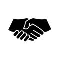 Handshake vector icon Royalty Free Stock Photo