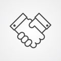 Handshake vector icon sign symbol Royalty Free Stock Photo