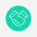 Handshake vector icon sign symbol Royalty Free Stock Photo