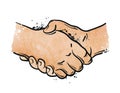 Handshake. vector illustration