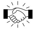 Handshake. Vector illustration I. Business icon. Deal. Royalty Free Stock Photo