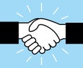 Handshake. Vector illustration III. Business icon. Deal. Royalty Free Stock Photo