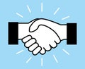 Handshake. Vector illustration IV. Business icon. Deal. Royalty Free Stock Photo