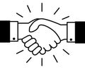 Handshake. Vector illustration VI. Business icon. Deal. Royalty Free Stock Photo