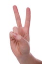 Handsign - Victory Royalty Free Stock Photo