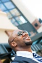 Handsome African American Business Man In the City Royalty Free Stock Photo