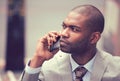 Handsome african american businessman talking on mobile phone Royalty Free Stock Photo