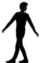 Handsome african young man looking back silhouette Royalty Free Stock Photo