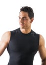 Handsome athletic young man in black t-shirt Royalty Free Stock Photo