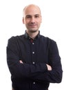 Handsome bald man portrait Royalty Free Stock Photo