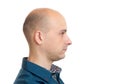 Handsome bald man profile Royalty Free Stock Photo