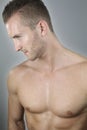 Handsome bare chested man Royalty Free Stock Photo