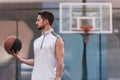 Handsome basketball player Royalty Free Stock Photo