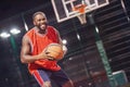 Handsome basketball player Royalty Free Stock Photo