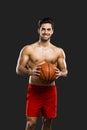 Handsome basketball player Royalty Free Stock Photo