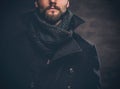 A man in a jacket and scarf. Royalty Free Stock Photo