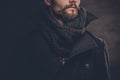 A man in a jacket and scarf. Royalty Free Stock Photo