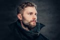 A man in a jacket and scarf. Royalty Free Stock Photo