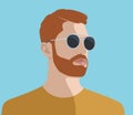 Handsome bearded man with sunglasses