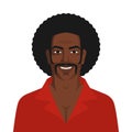 Handsome black man with retro afro hairstyle