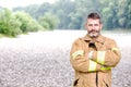 Handsome Blue Collar man in work wear Royalty Free Stock Photo