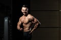 Handsome Body Builder Making Side Chest Pose Royalty Free Stock Photo