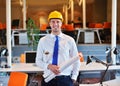 A handsome business construction man on the work site Royalty Free Stock Photo