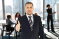 Business man gives thumbs Royalty Free Stock Photo