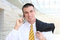 Handsome Business Man on Phone Royalty Free Stock Photo