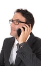 Business man talking on the cell phone Royalty Free Stock Photo