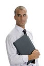 Handsome businessman holding files Royalty Free Stock Photo