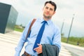 Handsome businessman or manager going home Royalty Free Stock Photo